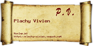 Plachy Vivien névjegykártya